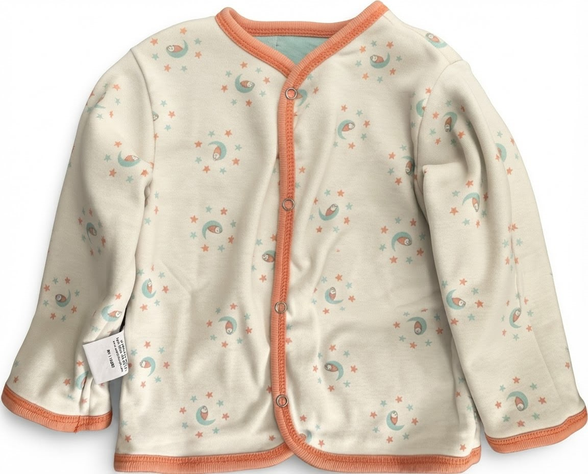 Under the Nile Organic Cotton Reversible Cardigan & Pants Set 6-9 months - Image 3