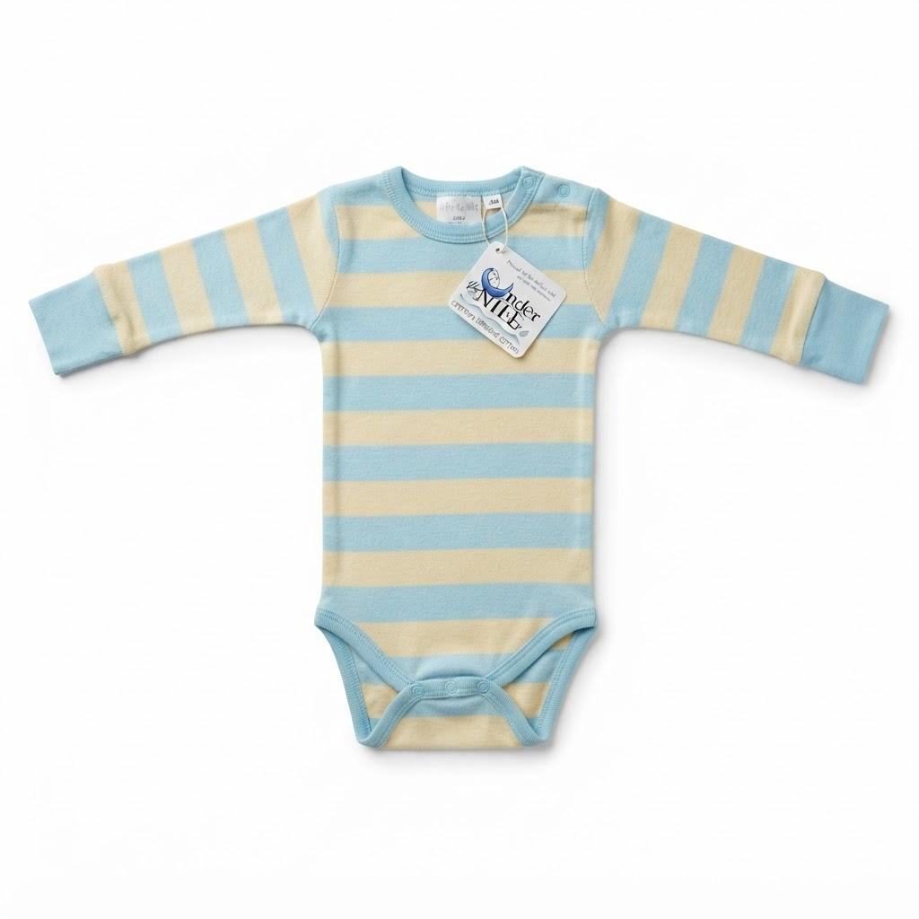 Under the Nile Baby Romper | Lap Shoulder Snap-Front Organic Cotton 6-9M - Image 2
