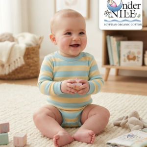 Under the Nile Baby Romper | Lap Shoulder Snap-Front Organic Cotton 6-9M