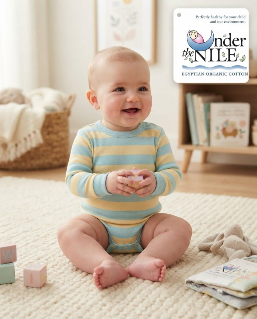 Under the Nile Baby Romper | Lap Shoulder Snap-Front Organic Cotton 6-9M