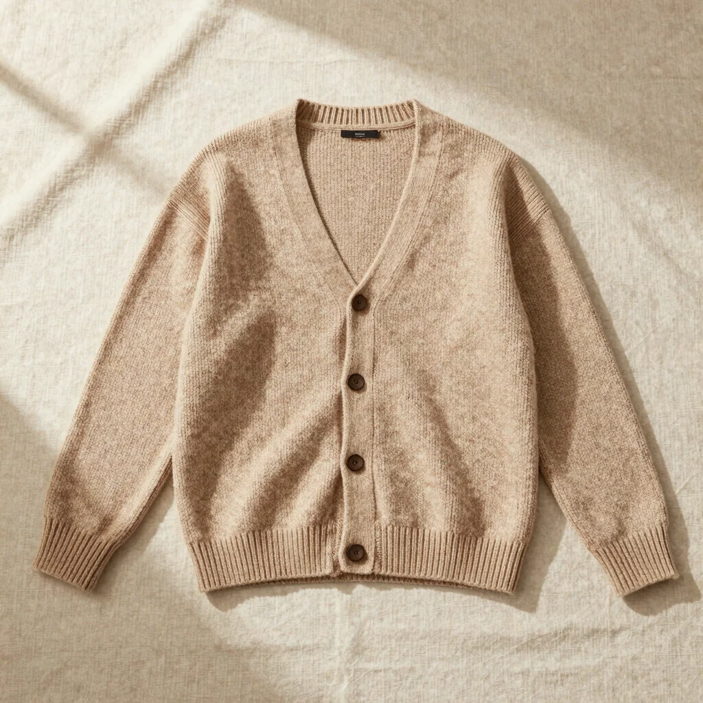 Chunky Wool-Blend Cardigan